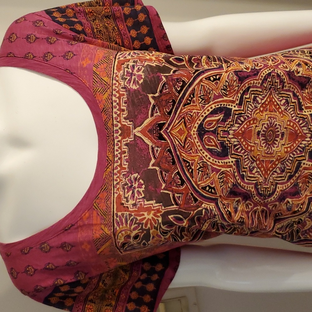 💙 4/$20 NEW Lucky Brand Bohemian Top - Picture 2 of 6